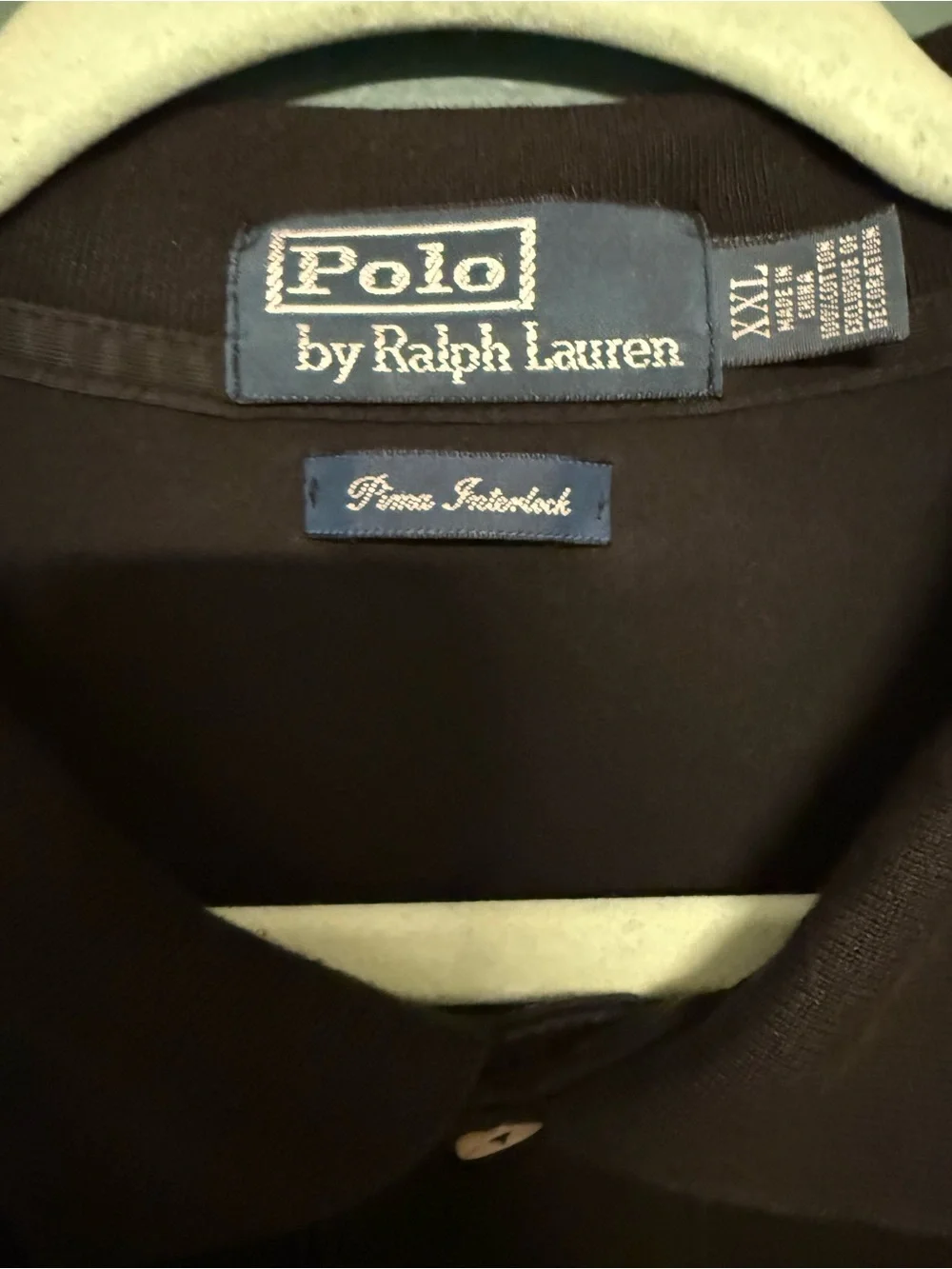 Polo Ralph Lauren Black Polo Shirt XXL Custom Fit Short Sleeve Embroidered Pony